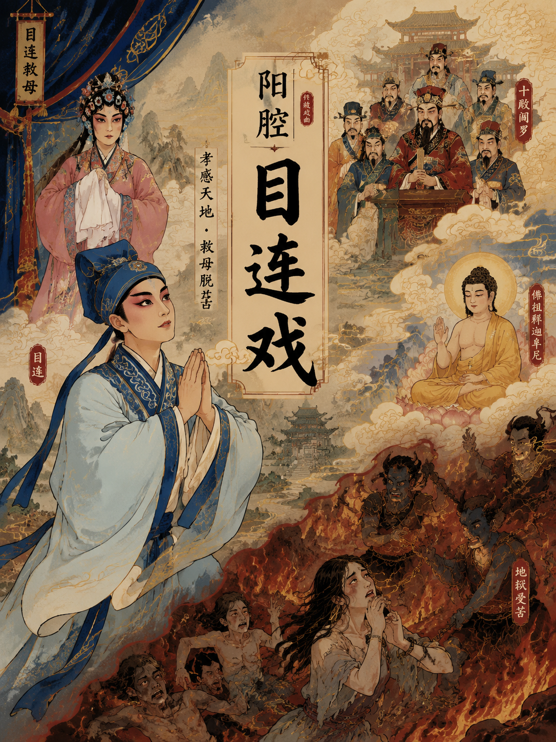 阳腔目连戏
