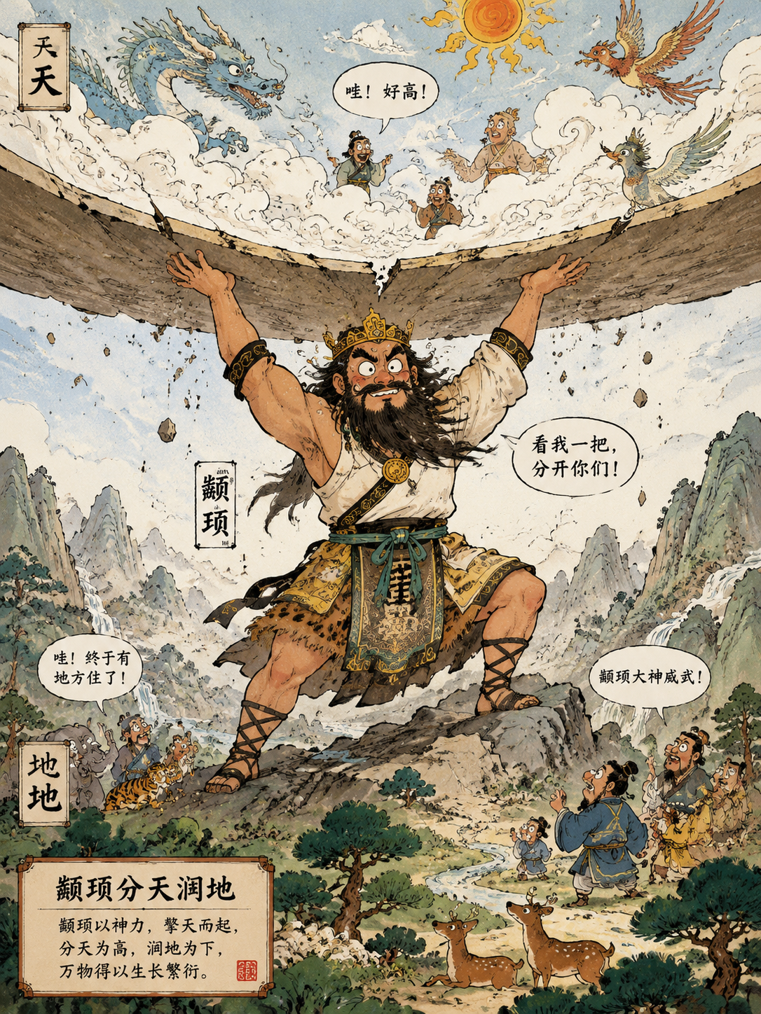 颛顼分天涧地