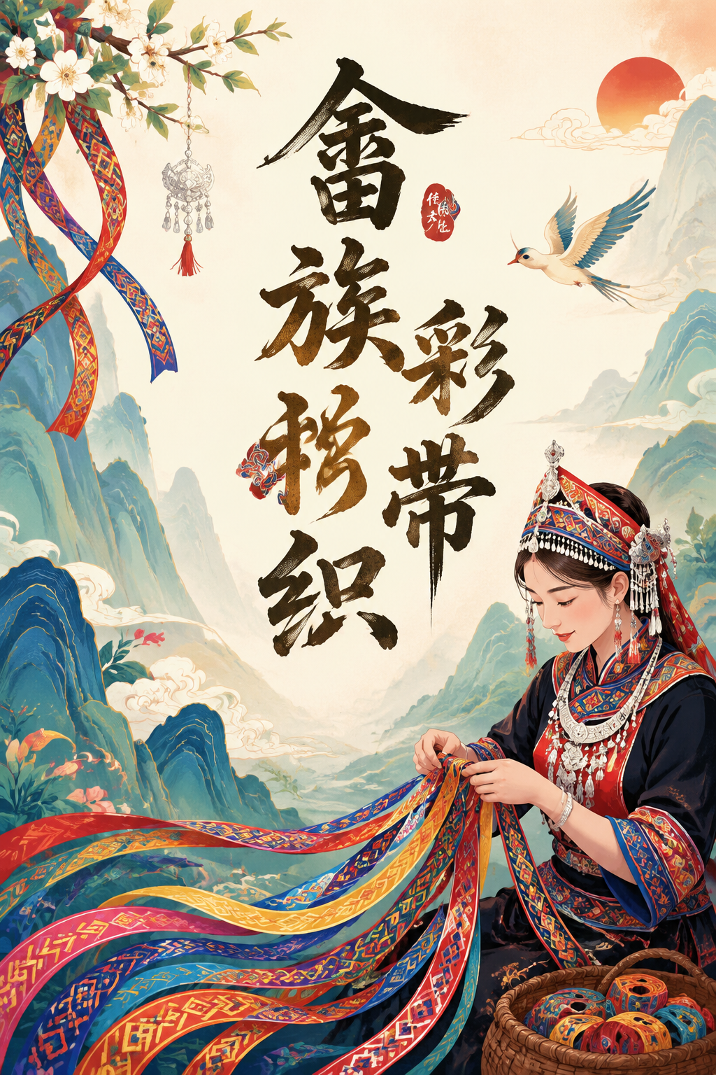 畲族彩带编织