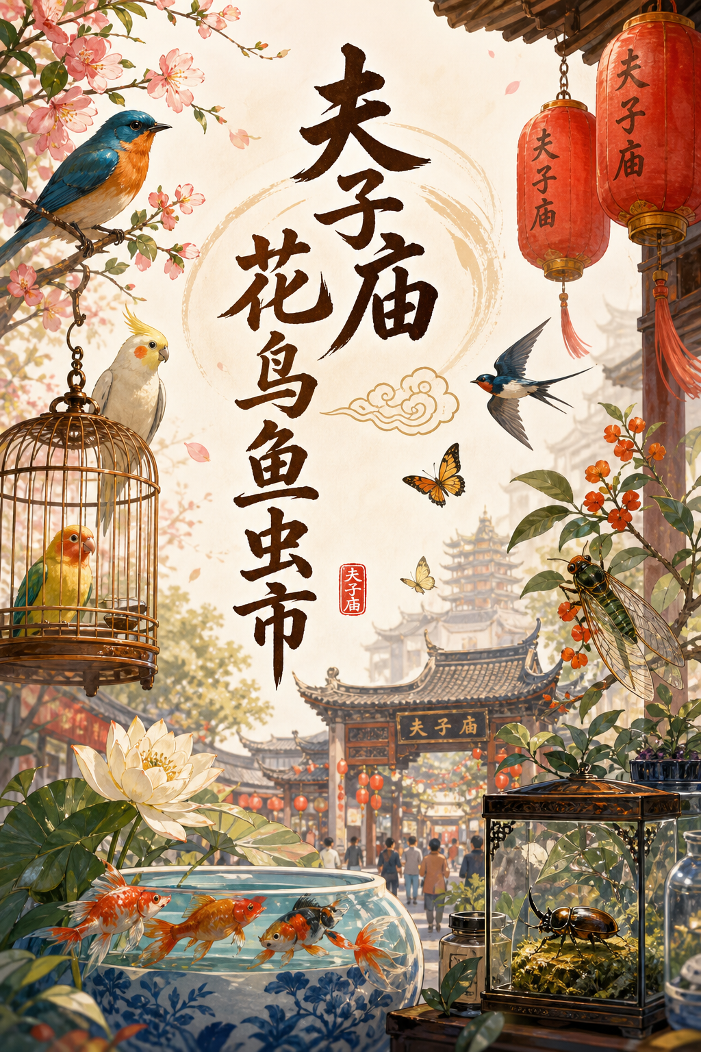 夫子庙花鸟鱼虫市