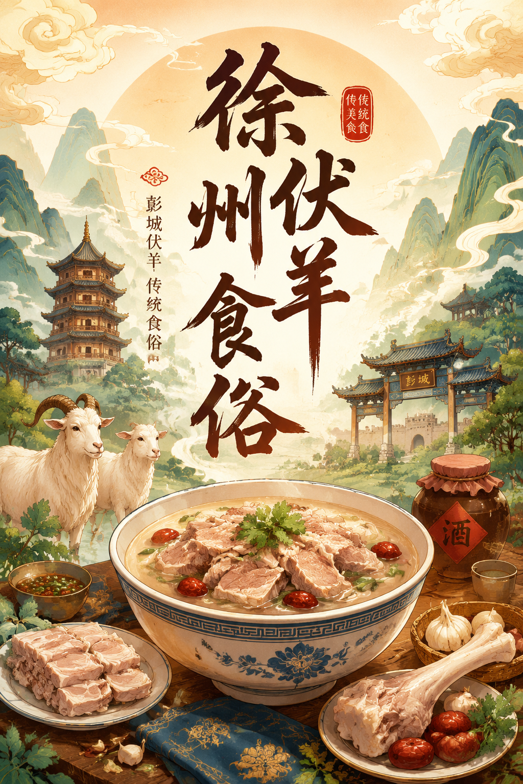 徐州伏羊食俗