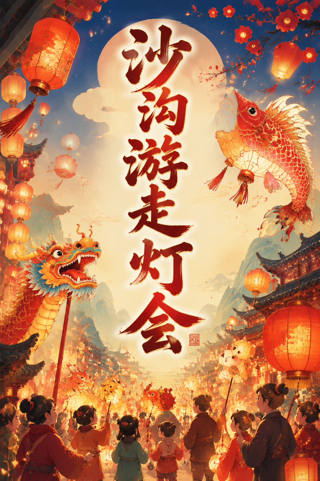 沙沟游走灯会