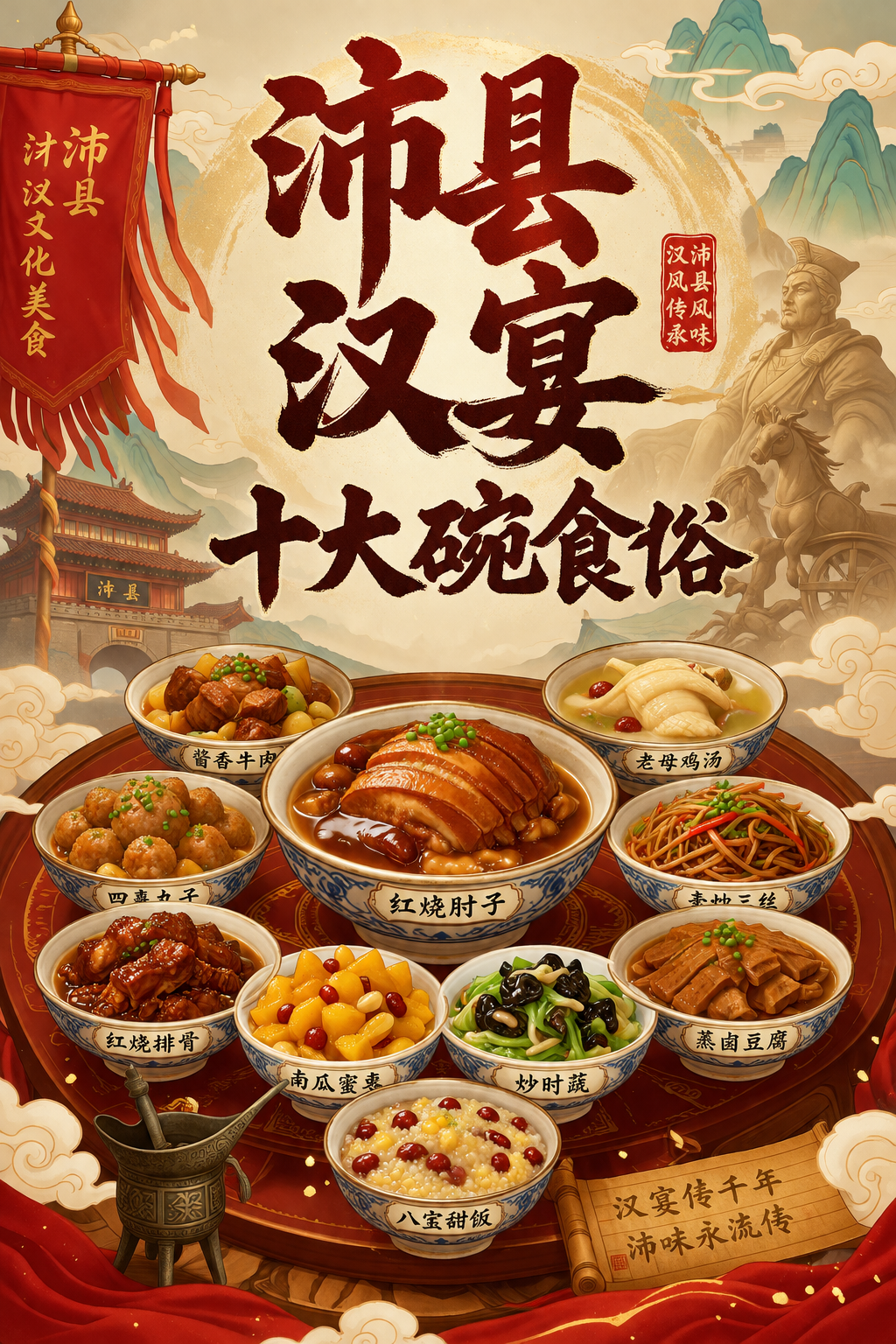 沛县汉宴十大碗食俗