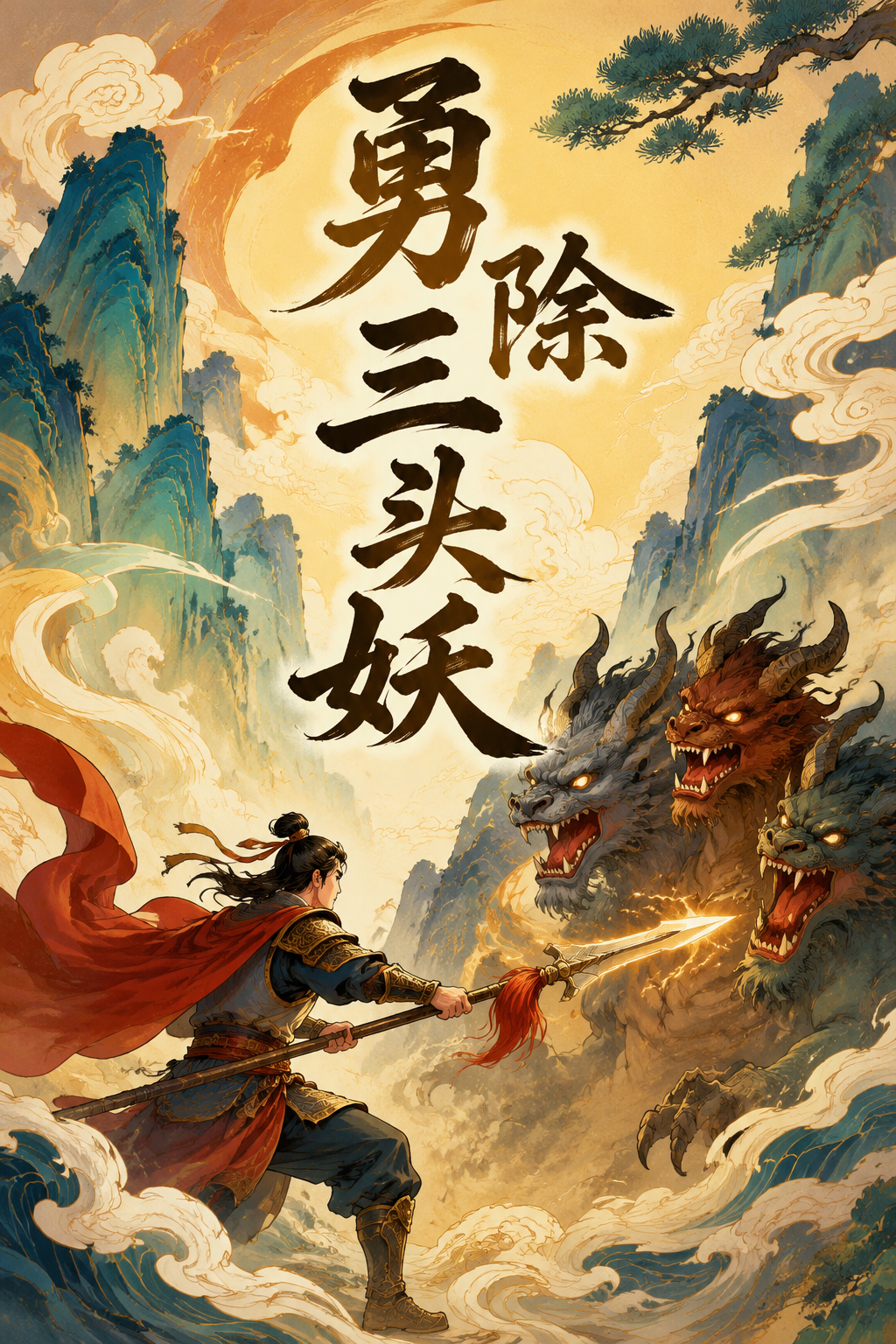 勇除三头妖
