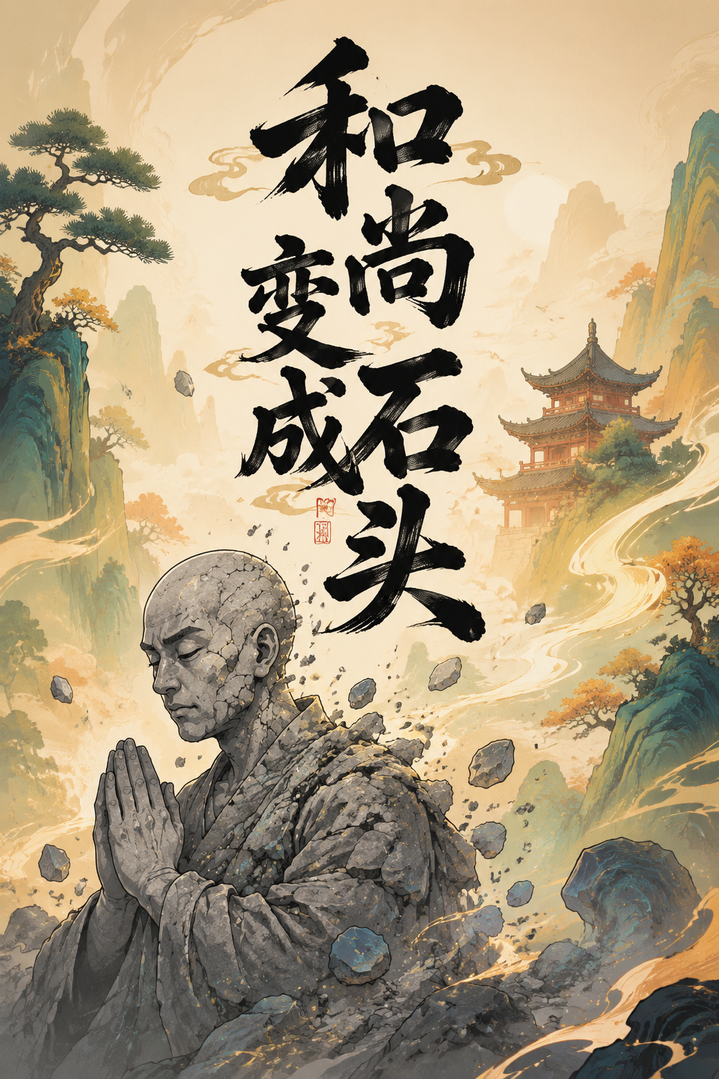 和尚变成石头