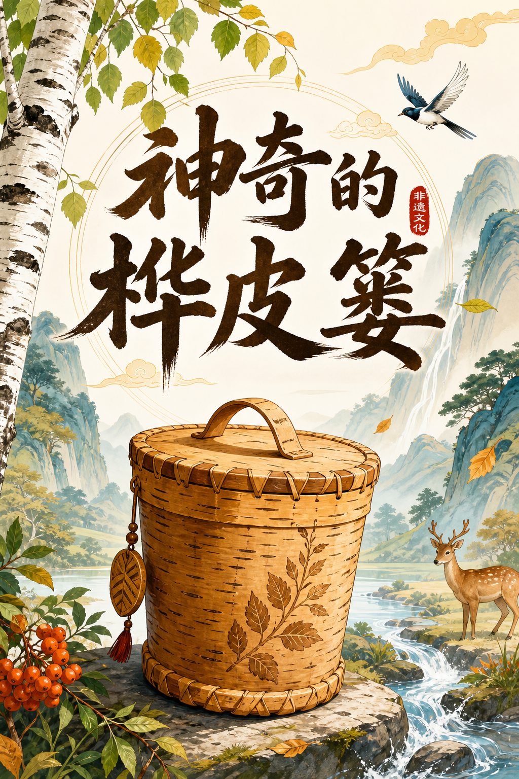 神奇的桦皮篓