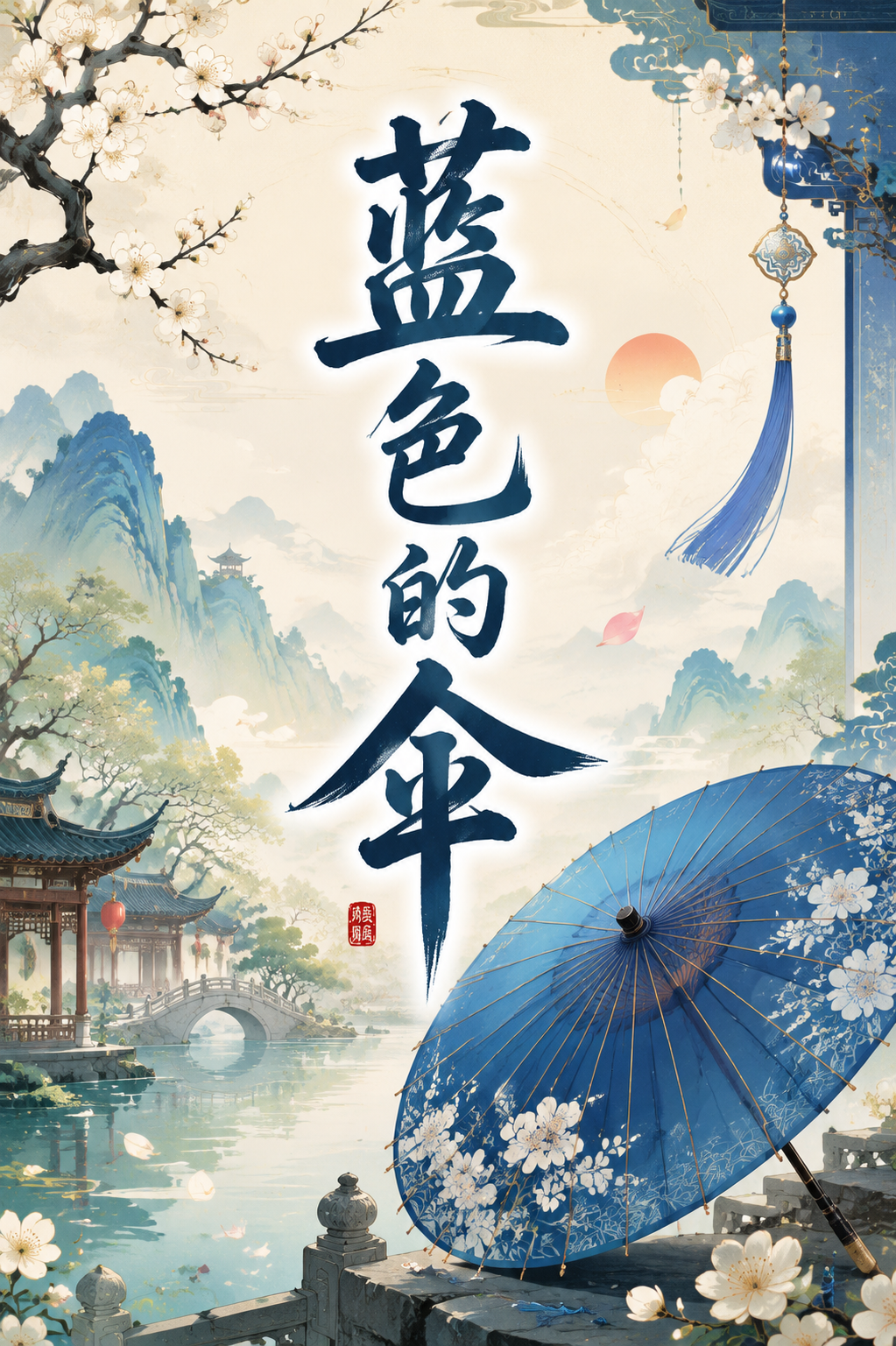 蓝色的伞