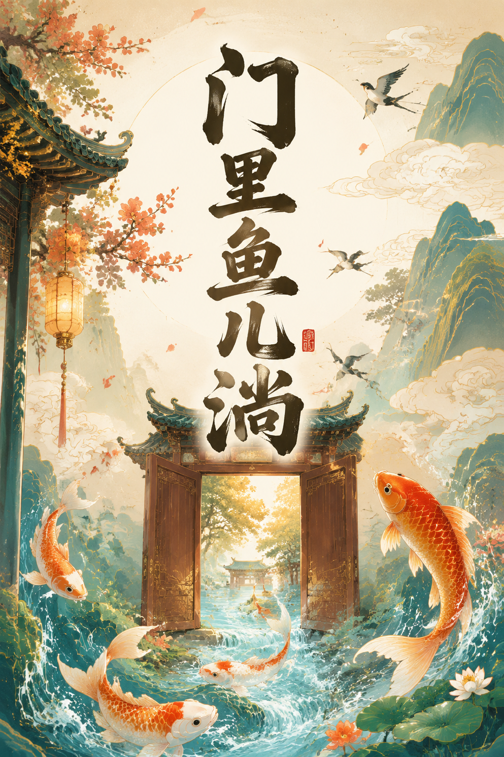 门里鱼儿淌