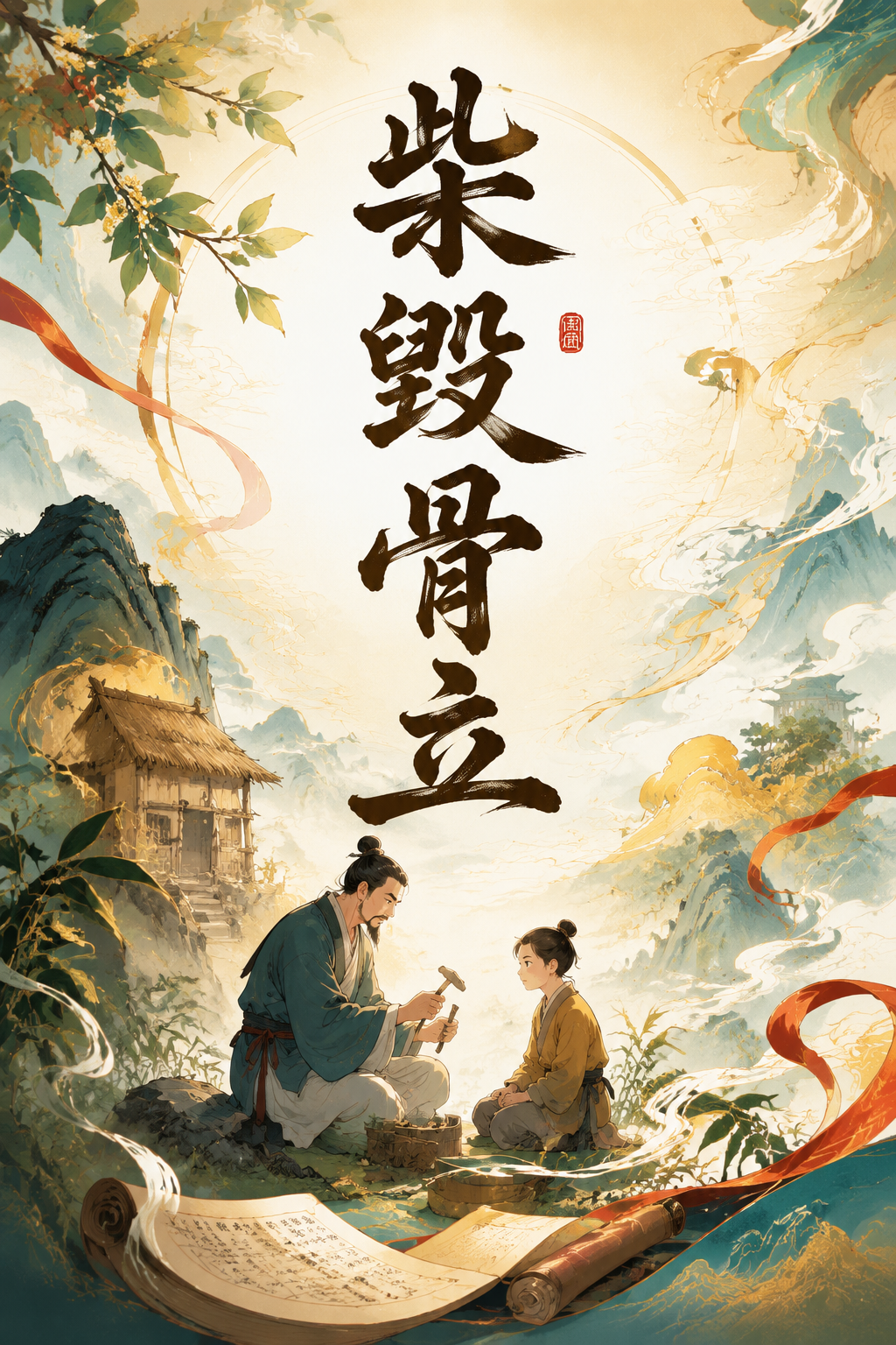 柴毁骨立