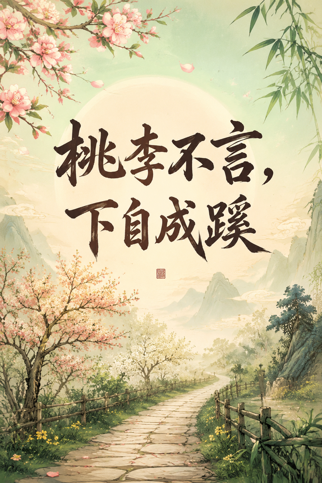 桃李不言，下自成蹊