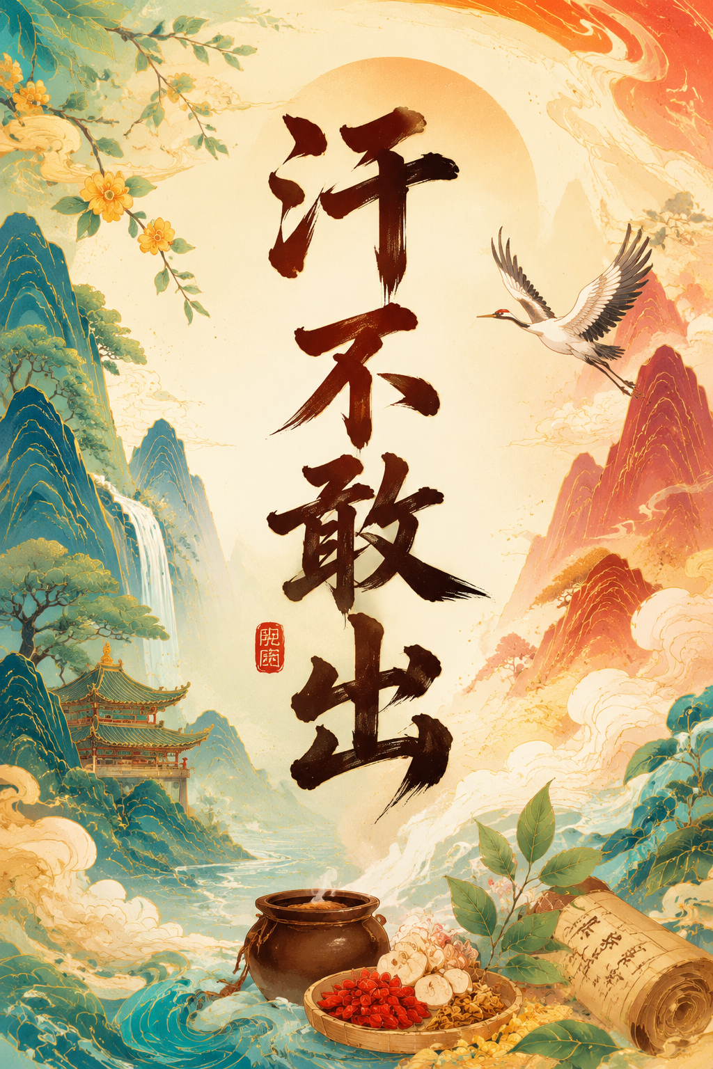 汗不敢出