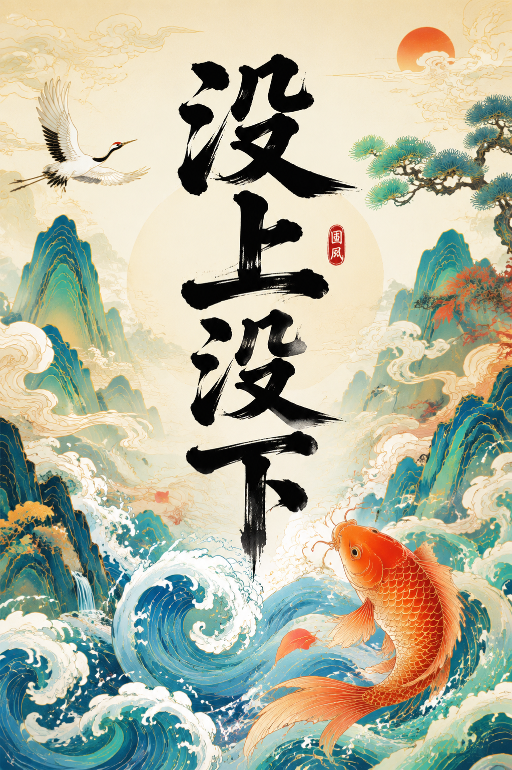 没上没下