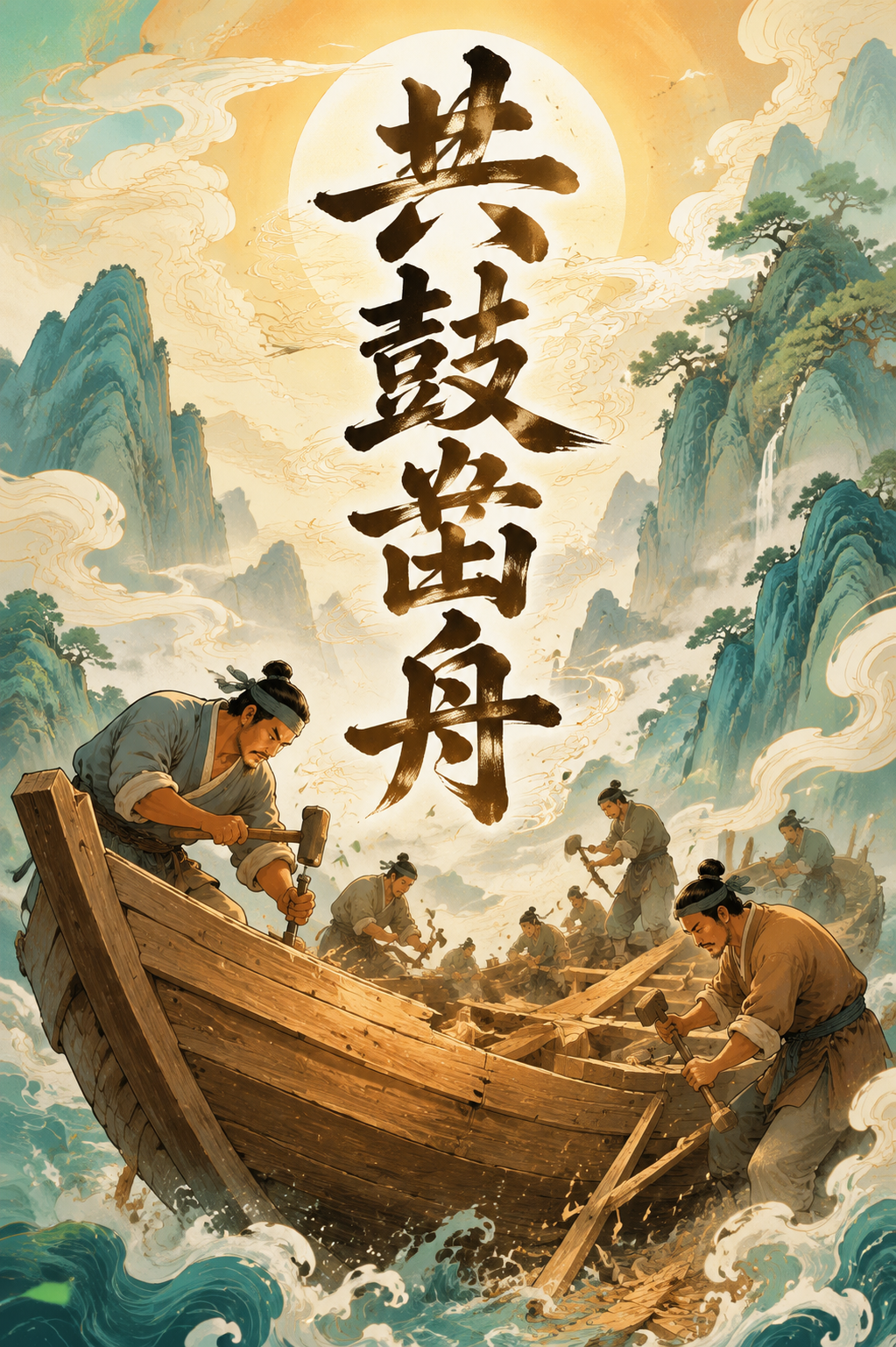 共鼓凿舟