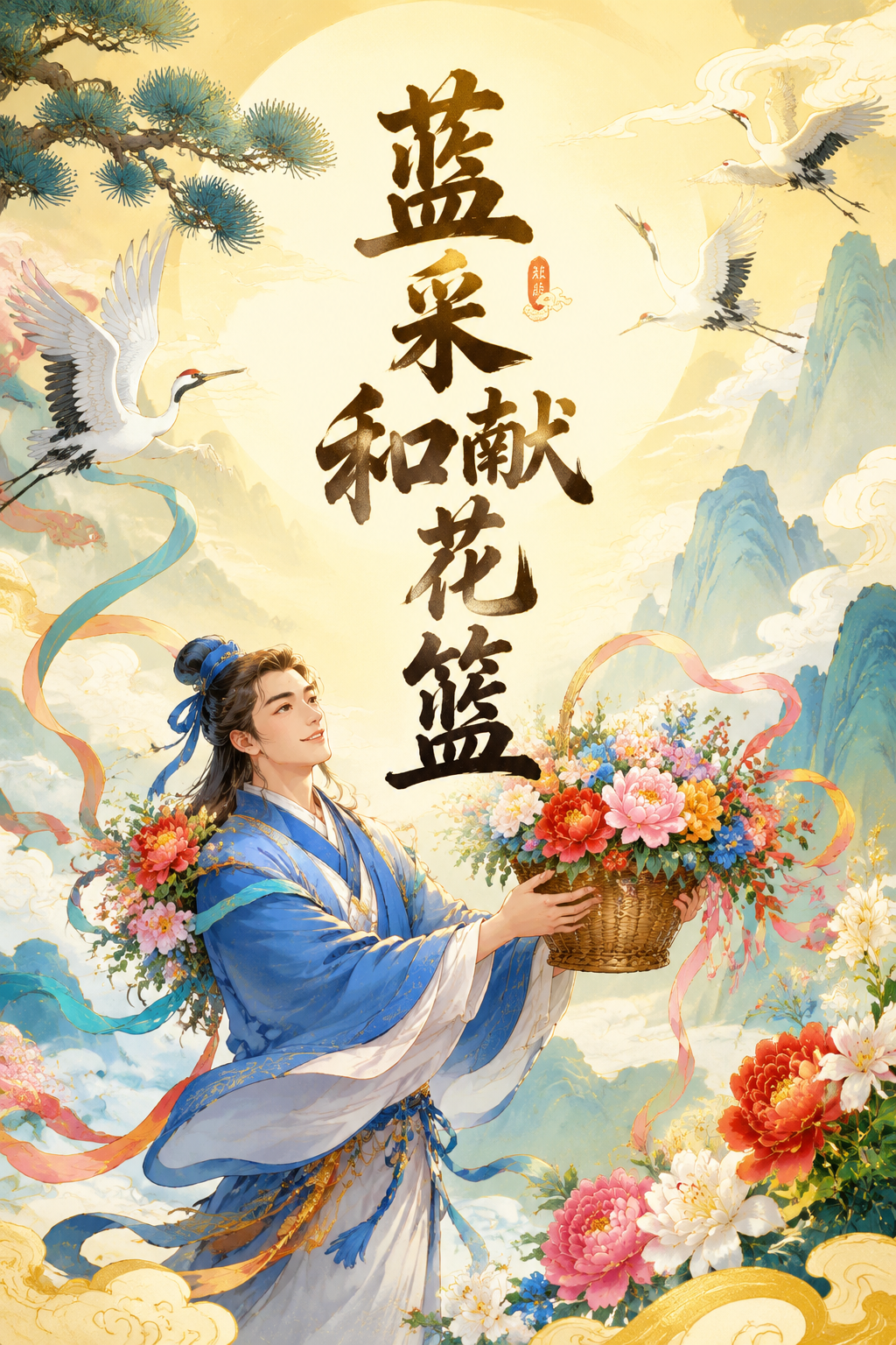 蓝采和献花篮