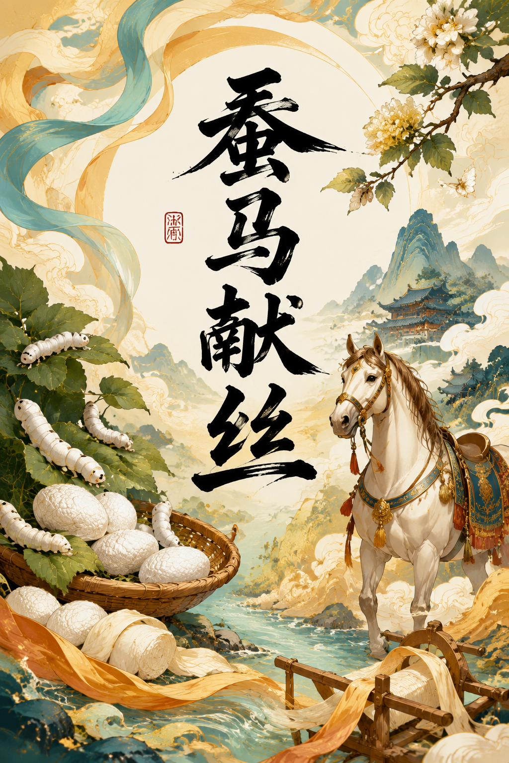 蚕马献丝
