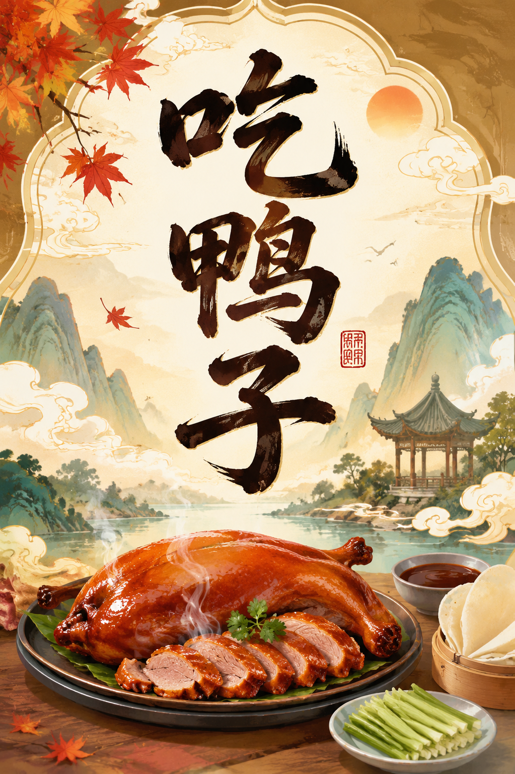 吃鸭子