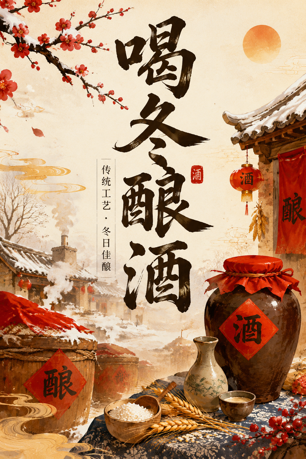喝冬酿酒