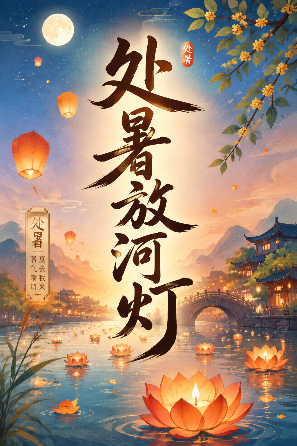 处暑放河灯