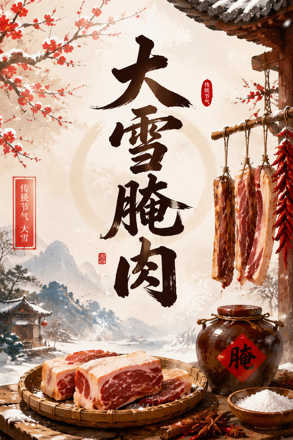 大雪腌肉