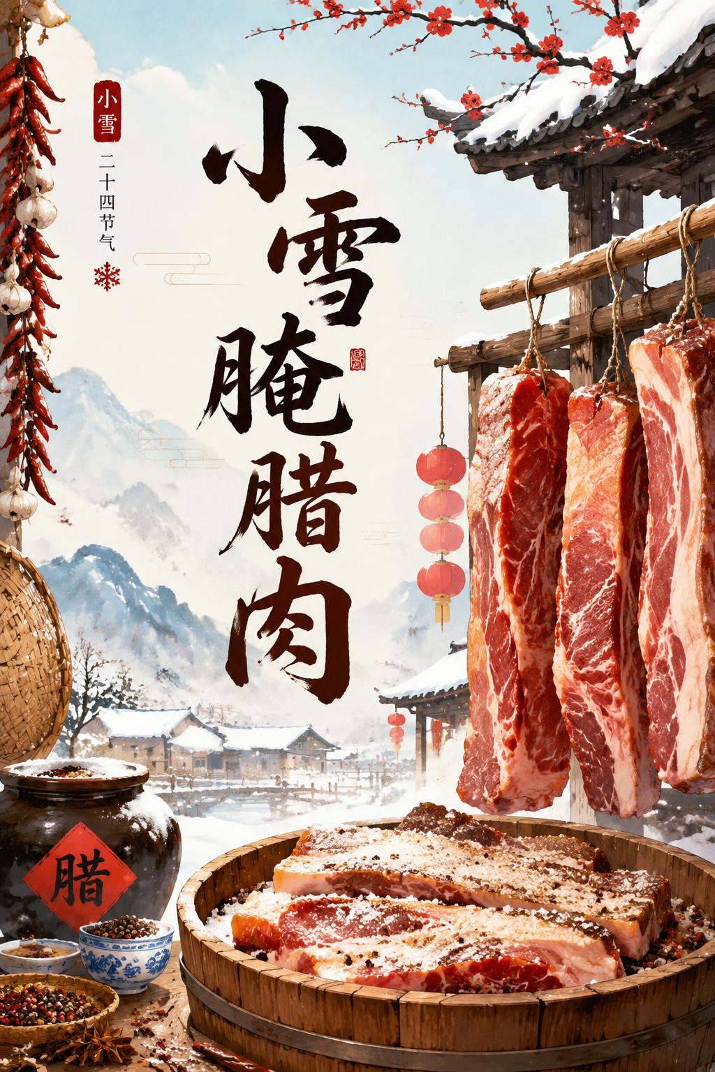 小雪腌腊肉