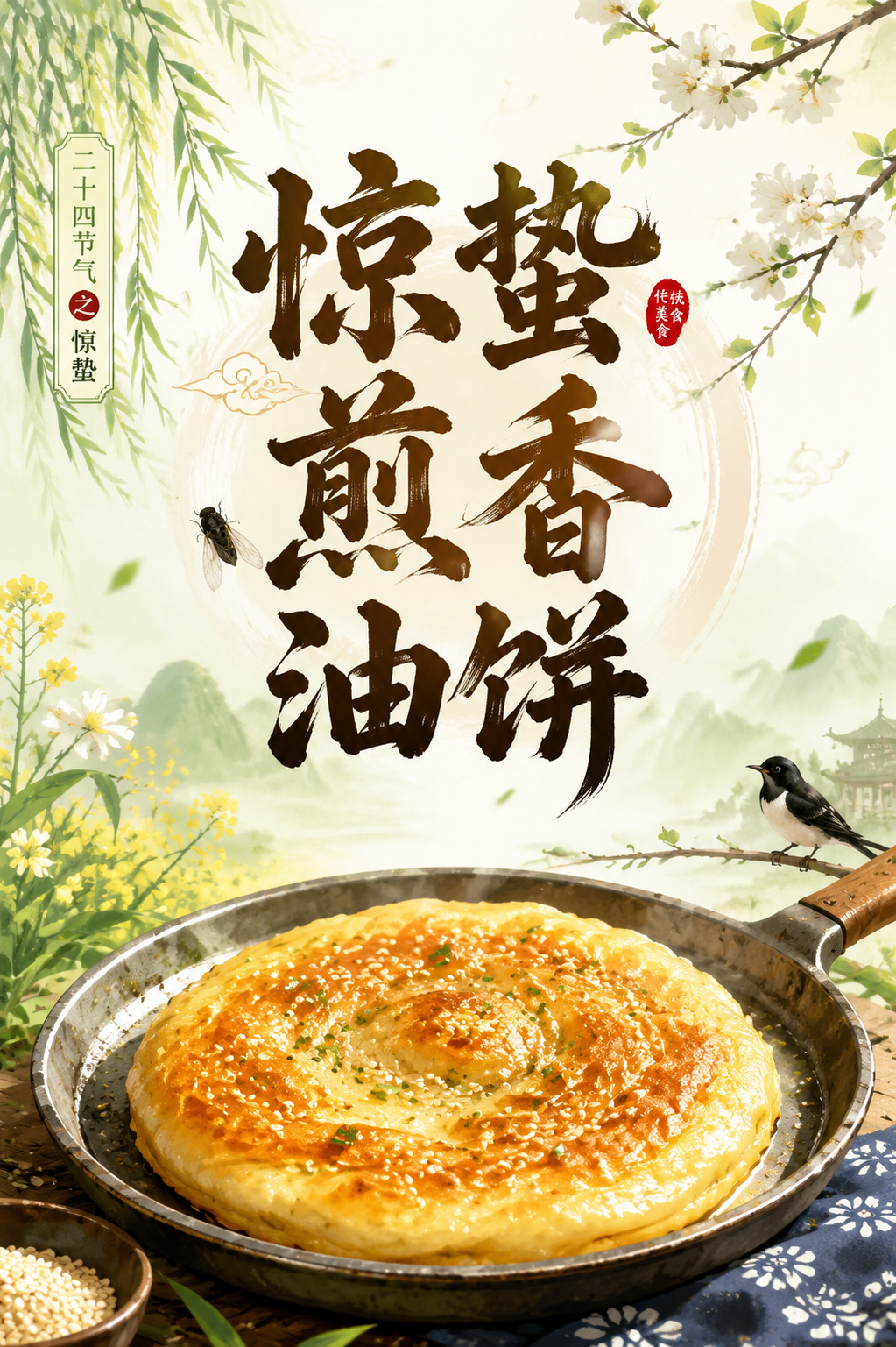 惊蛰煎香油饼