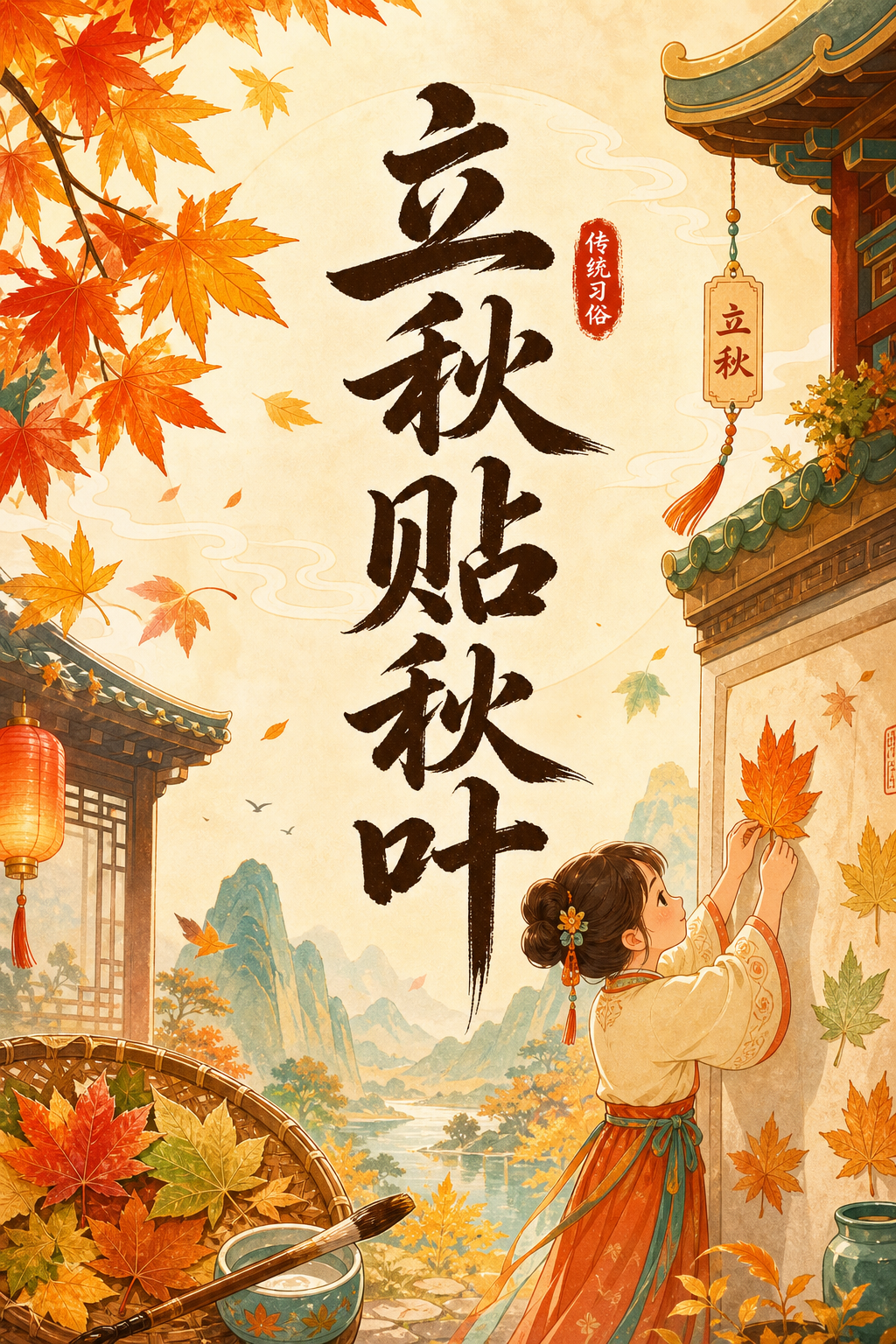 立秋贴秋叶
