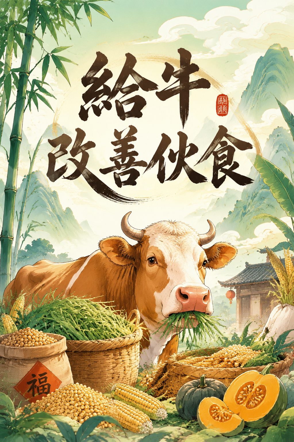 給牛改善伙食