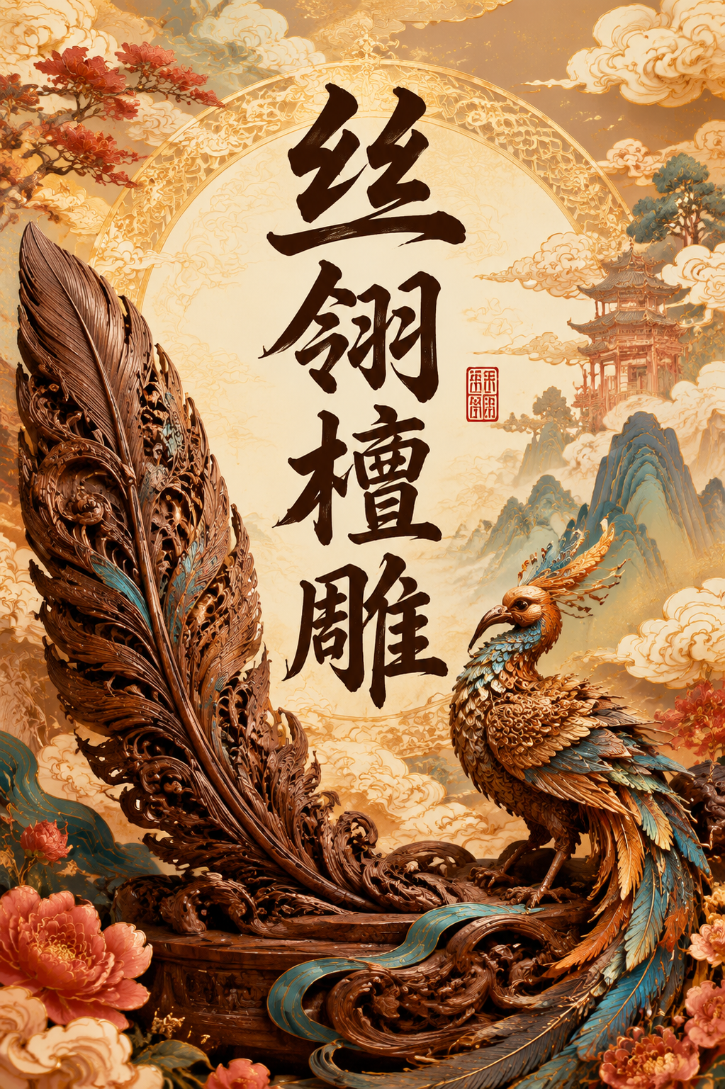 丝翎檀雕