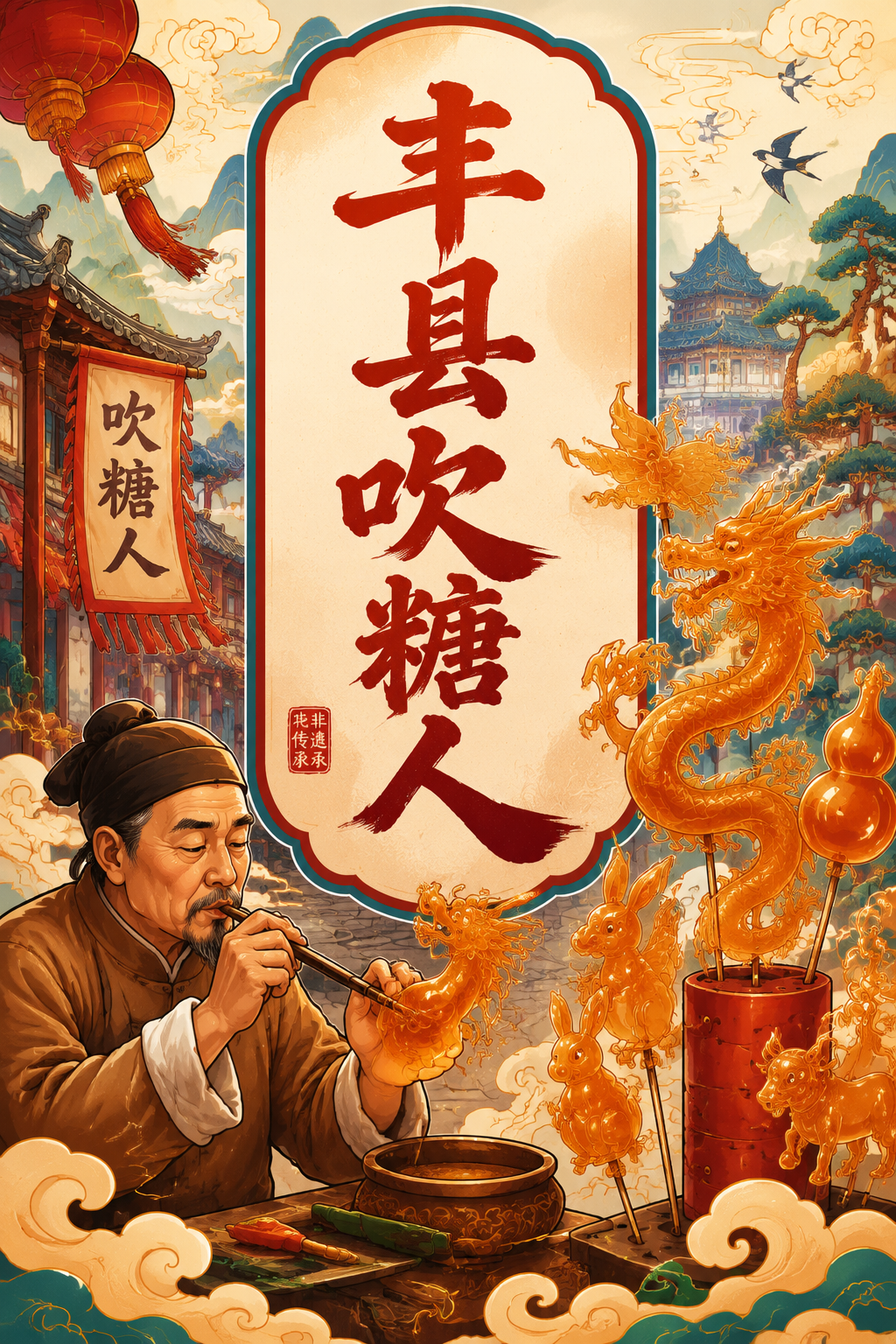 丰县吹糖人