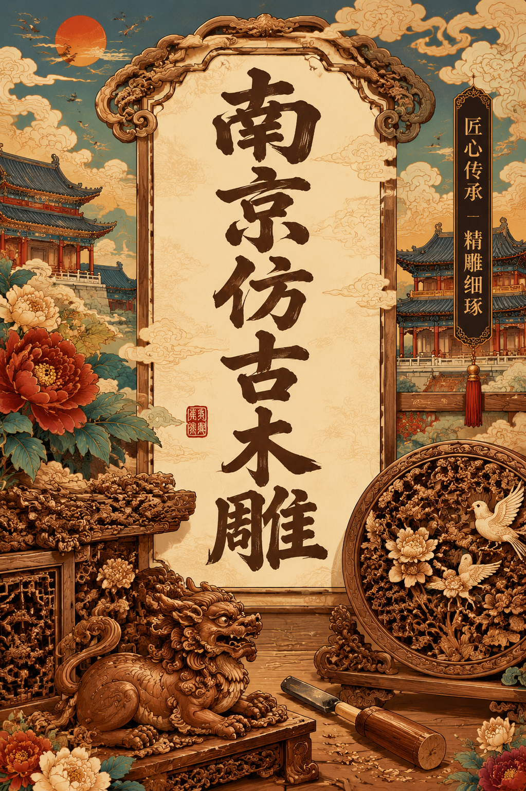 南京仿古木雕