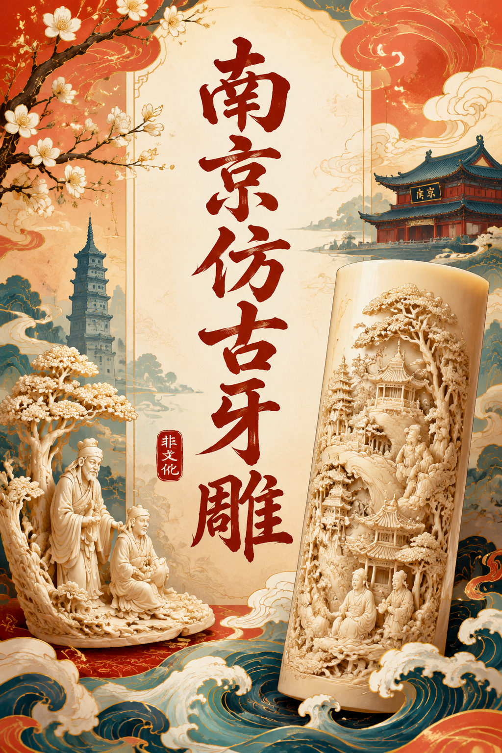南京仿古牙雕