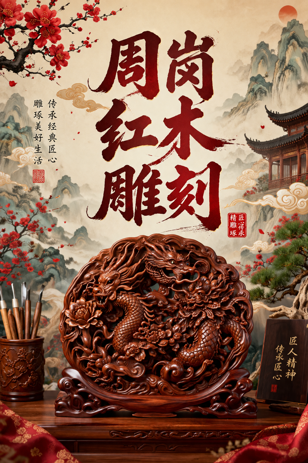 周岗红木雕刻