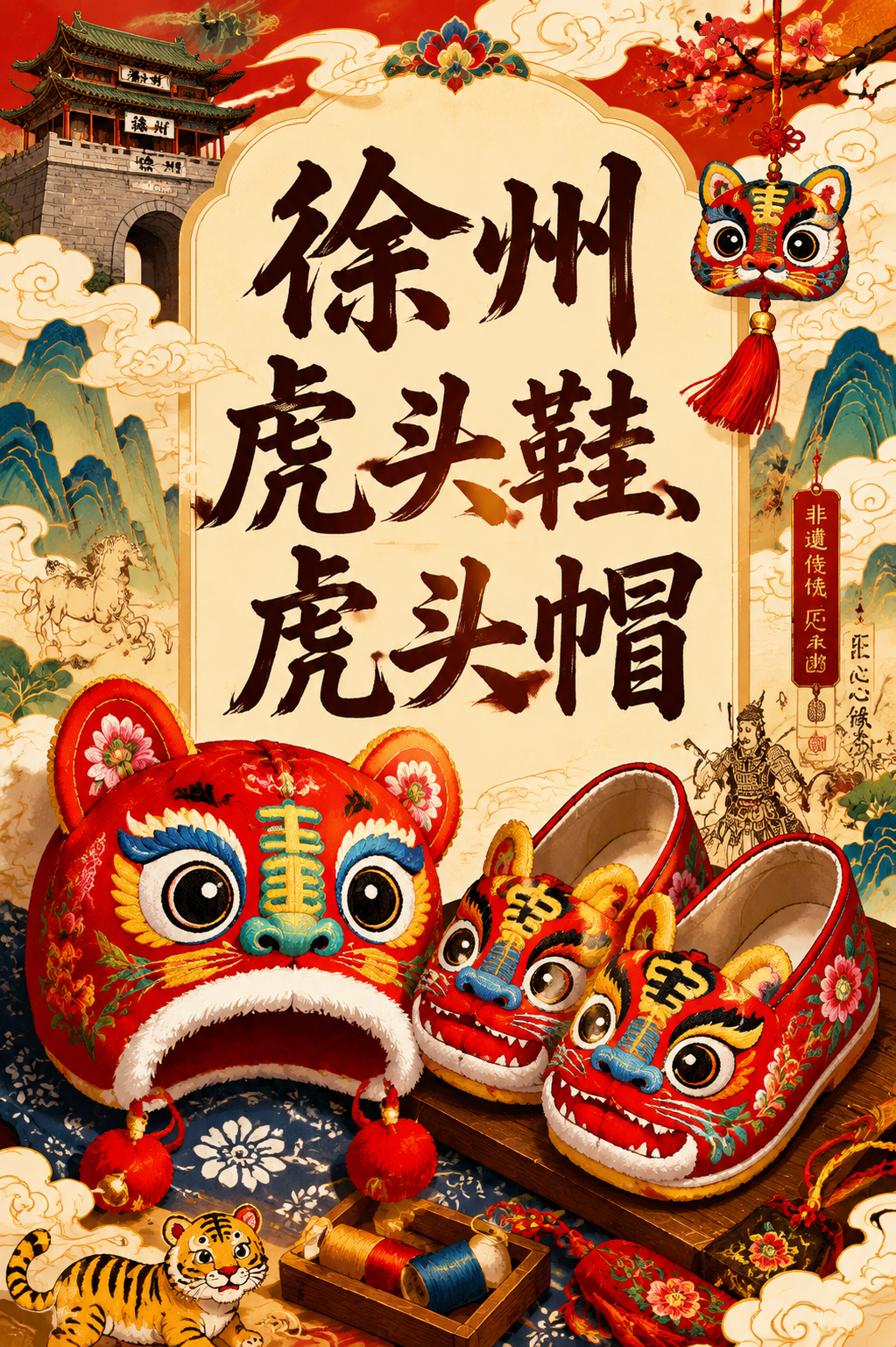 徐州虎头鞋、虎头帽