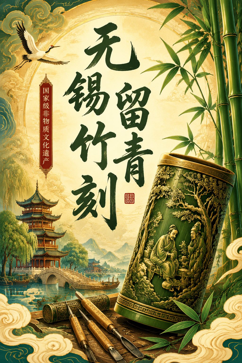无锡留青竹刻