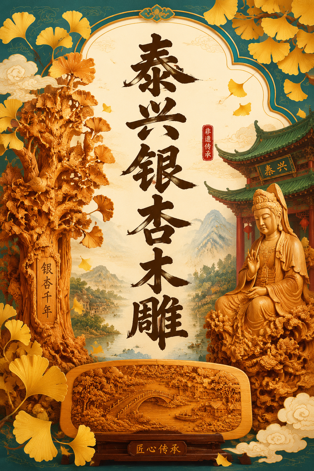 泰兴银杏木雕
