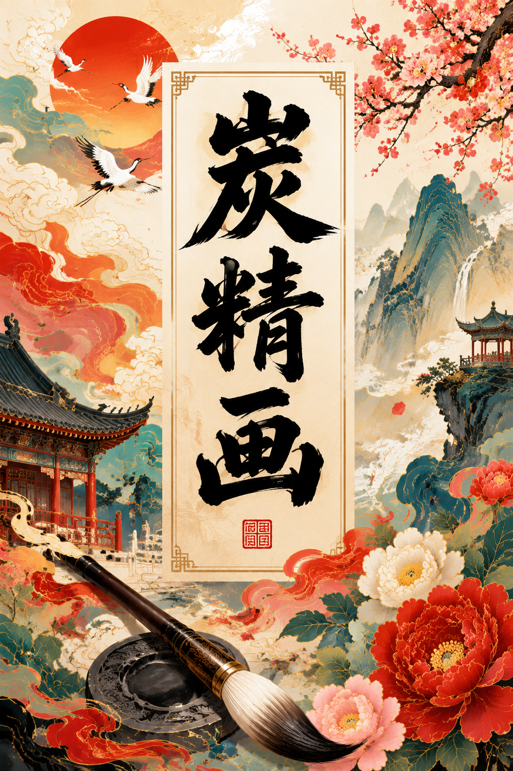 炭精画