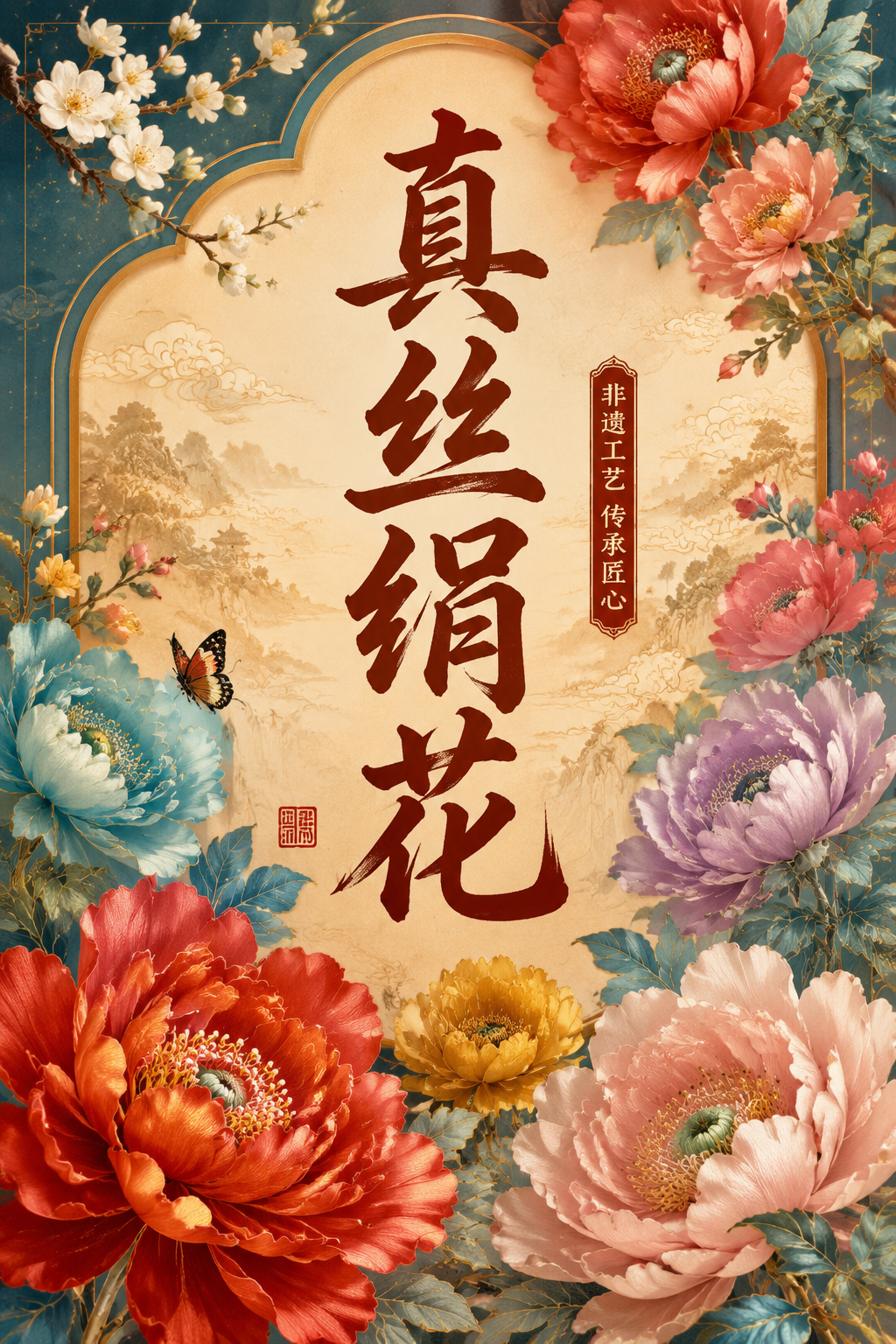 真丝绢花