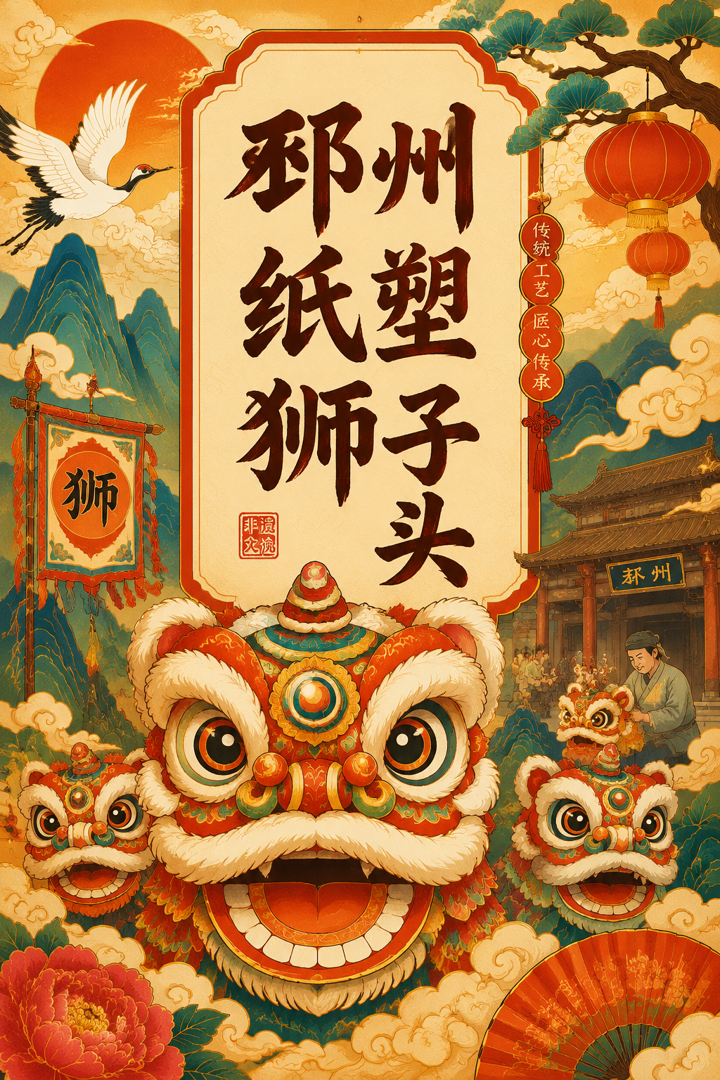 邳州纸塑狮子头