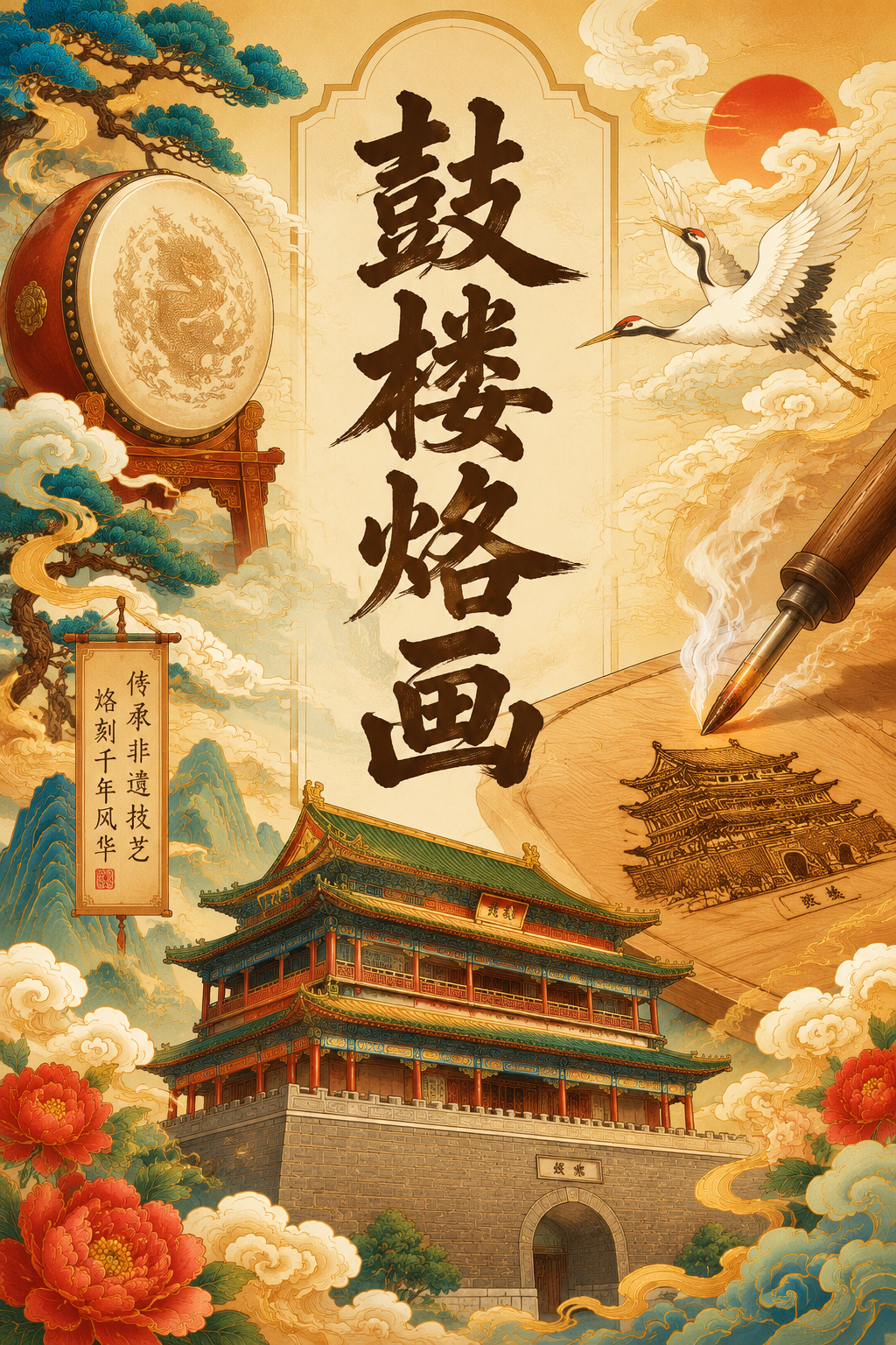 鼓楼烙画