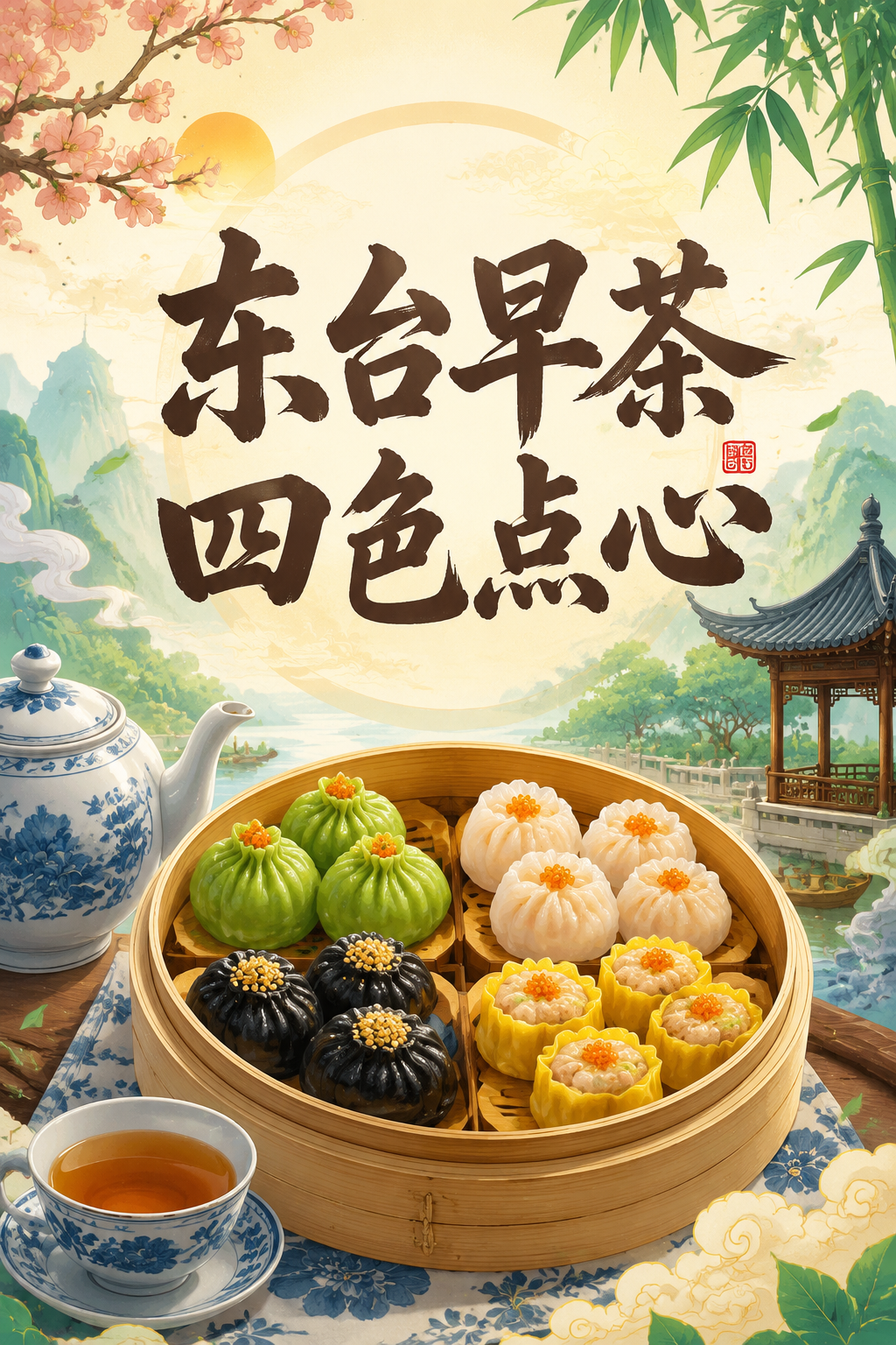 东台早茶四色点心