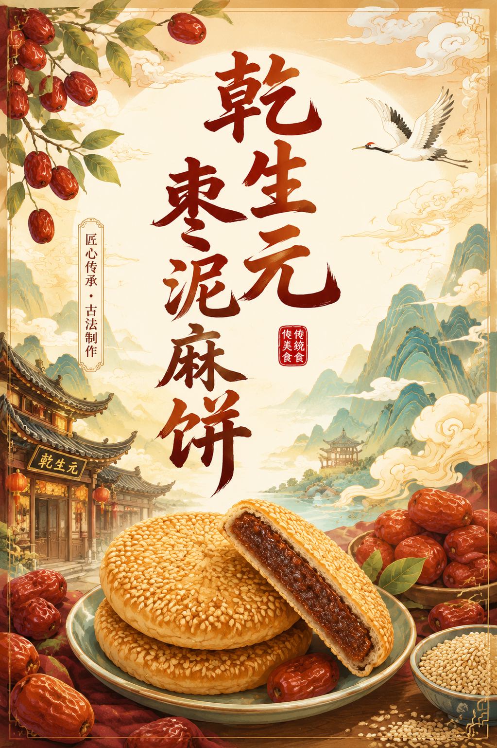 乾生元枣泥麻饼