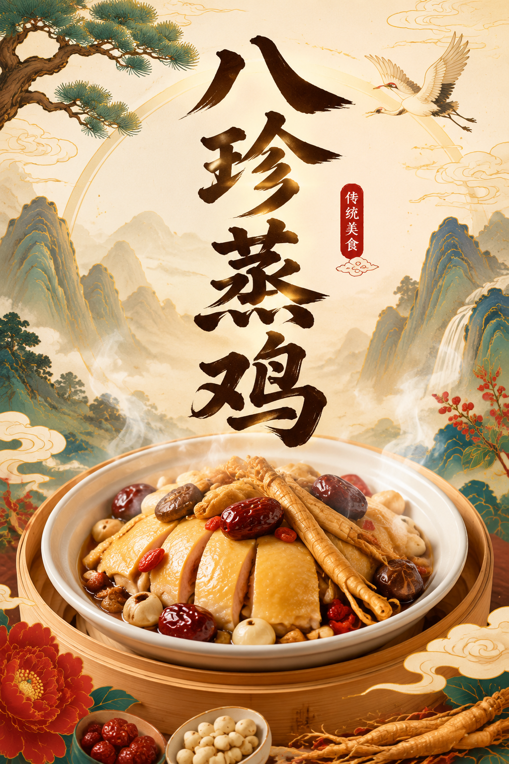 八珍蒸鸡