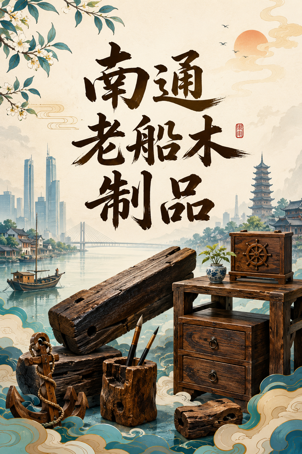 南通老船木制品