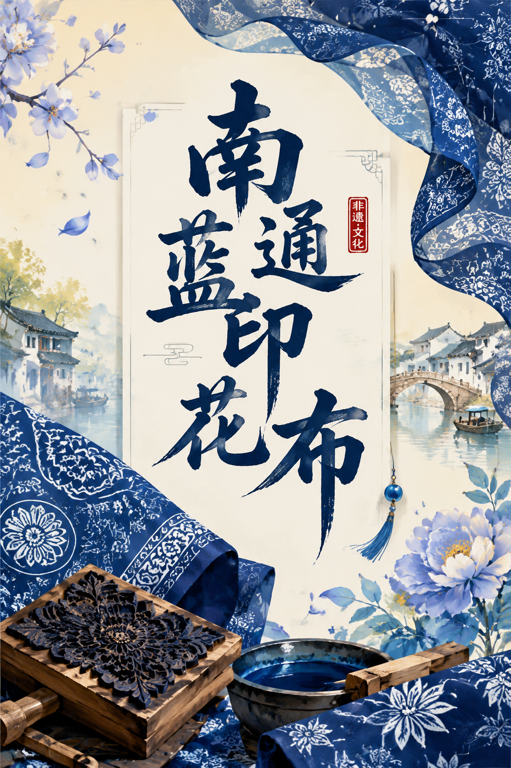 南通蓝印花布