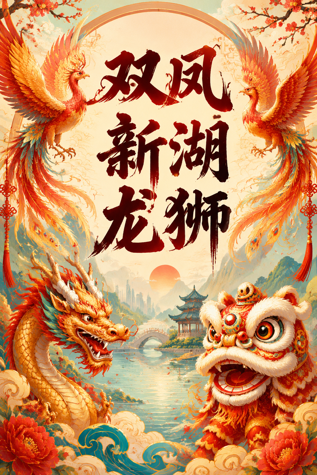 双凤新湖龙狮