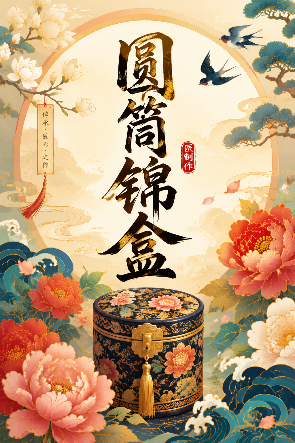 圆筒锦盒