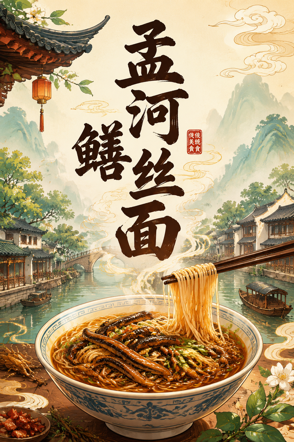 孟河鳝丝面