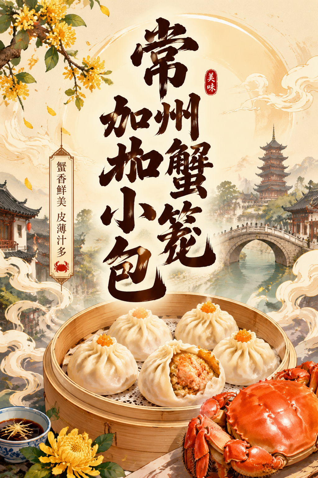 常州加蟹小笼包
