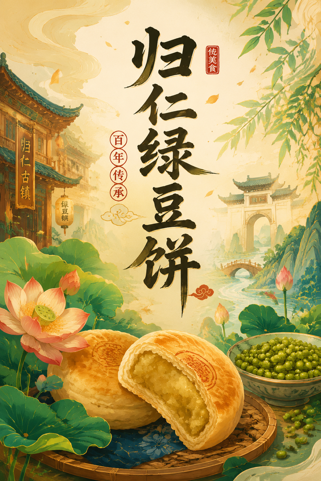 归仁绿豆饼