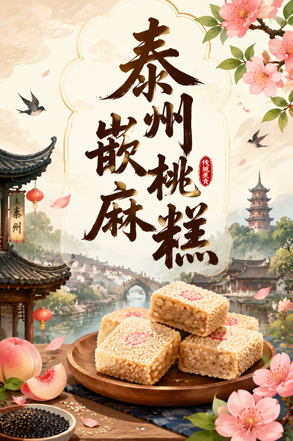 泰州嵌桃麻糕